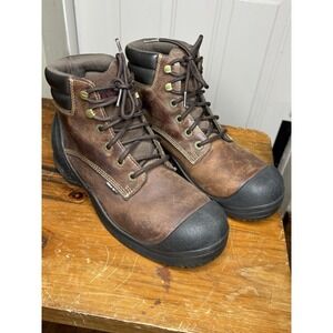 Wolverine Floorhand Waterproof Steel-Toe Work Boot Brown Men's 9.5" Work Boot